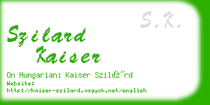szilard kaiser business card